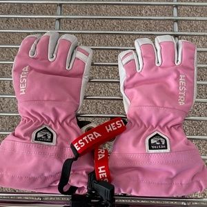 Hestra Kids Mittens - Pink and White